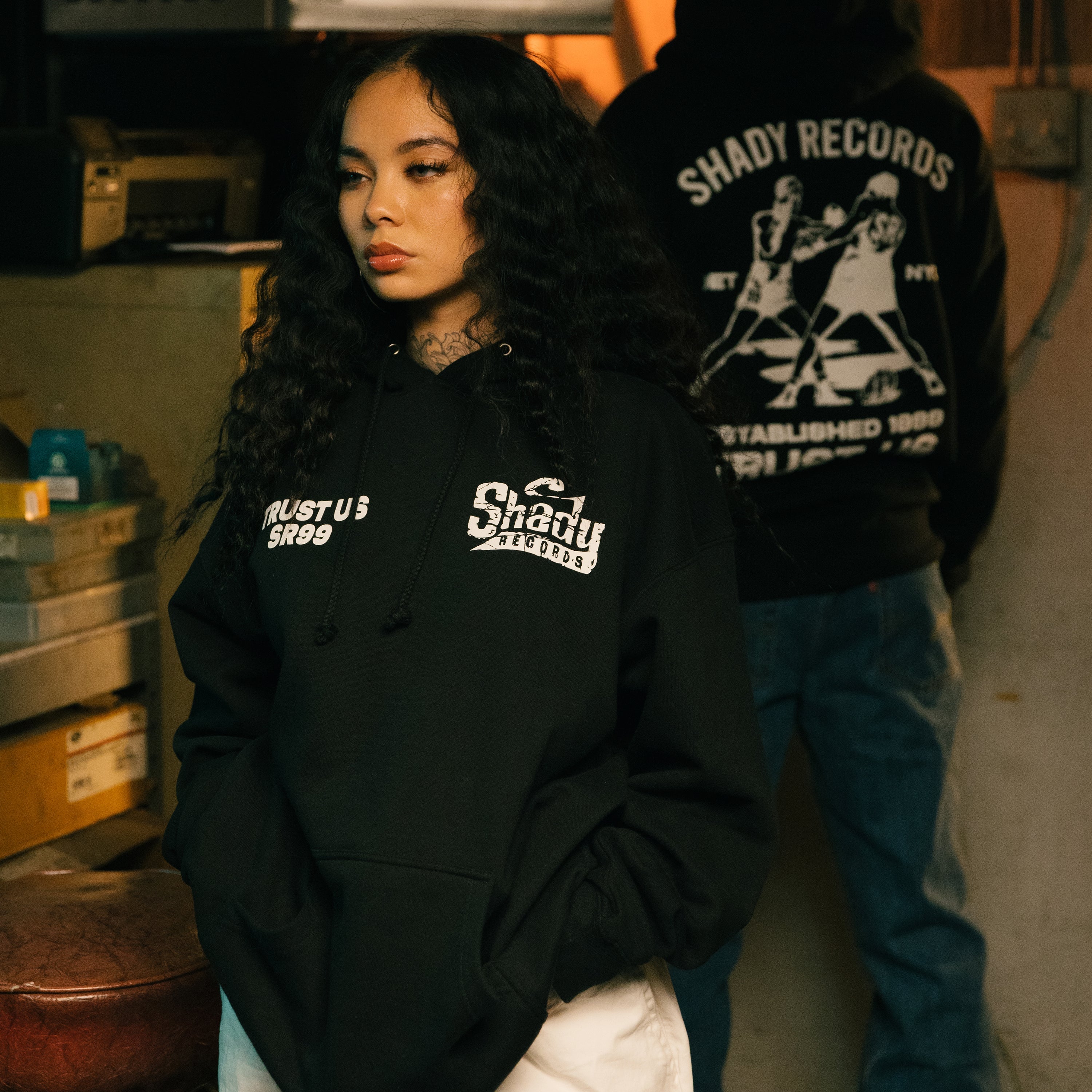 Trust Us Boxer Hoodie Black Shady Records Official Store