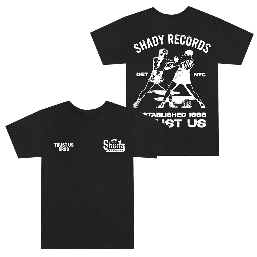 Trust Us Boxer T-Shirt (Black) Side by Side
