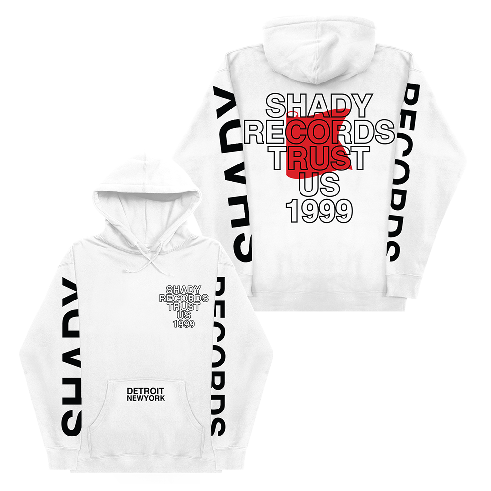 Shady Red Flag Hoodie (White) Side by Side