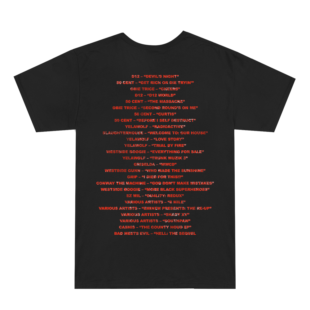 Shady Records 25th Anniversary Saw T-Shirt (Black) - Shady Records Shady Records 25th Anniversary Saw T-Shirt (Black) - Shady Records